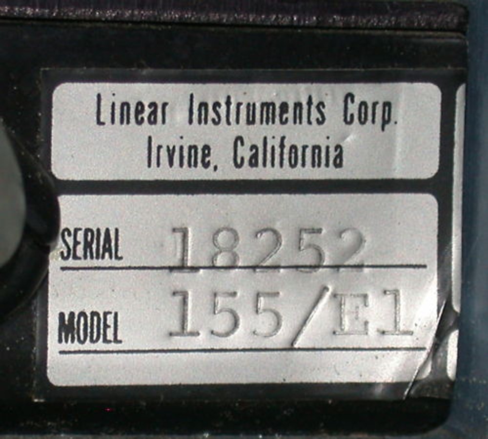 LINEAR INSTRUMENTS CORP. A.C. VOLTMETER MODEL 155