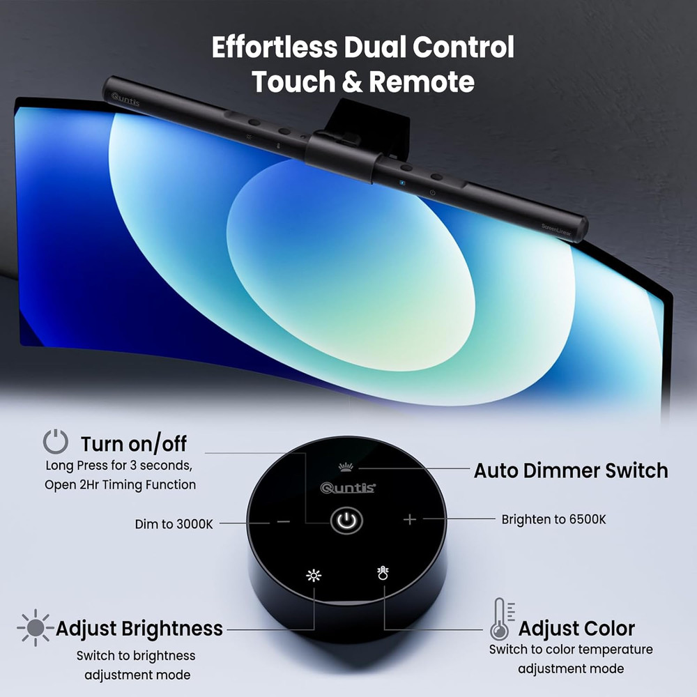 Computer Monitor Screen LED Light Bar for Eye Caring with Touch & Remote Control