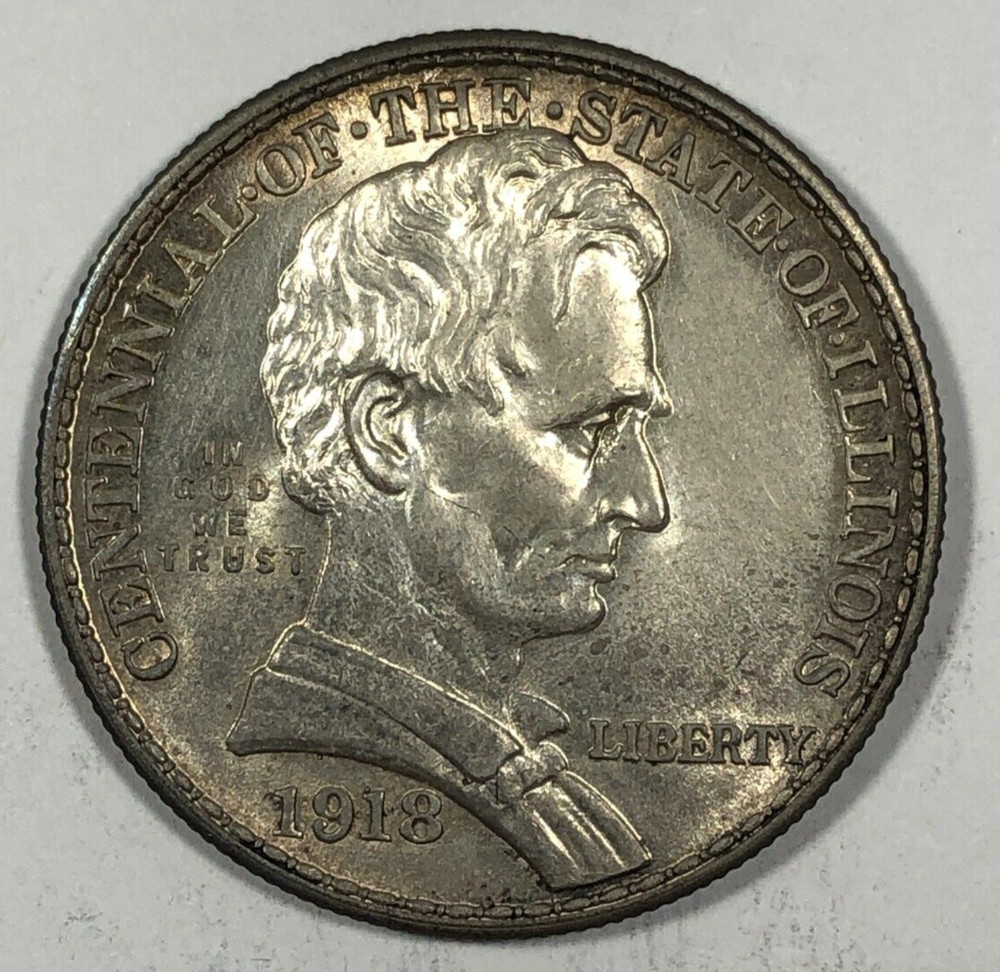 1918 Lincoln Commemorative Half .50. Nice Unc.