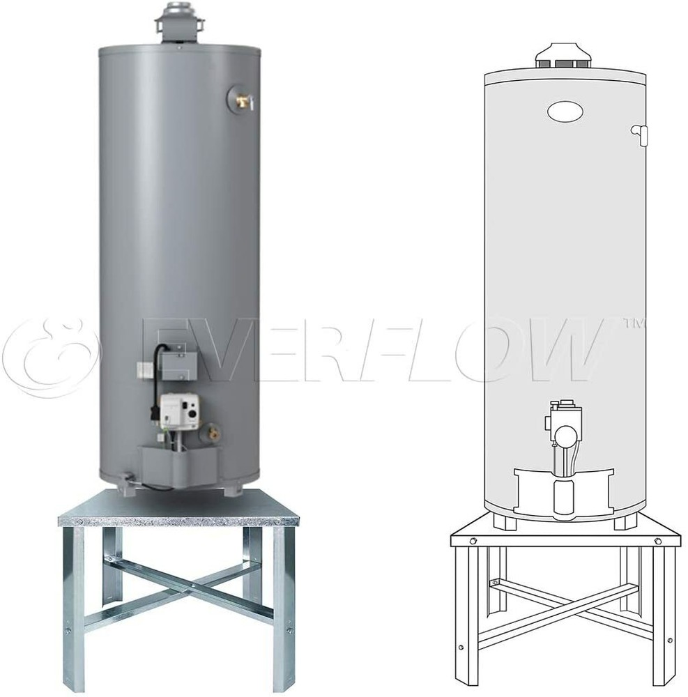 24"inx4"inx18"in Heavy Duty Water Heater Stand Galvanized Steel wall/Floor Mount