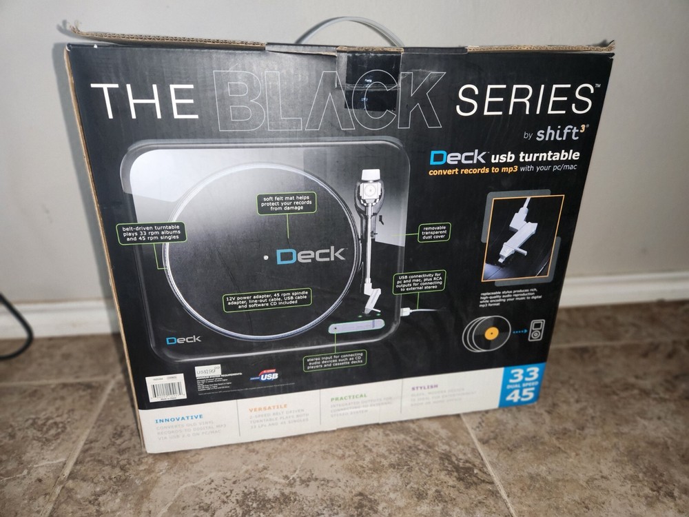 The Black Series Deck USB Turntable by Shift