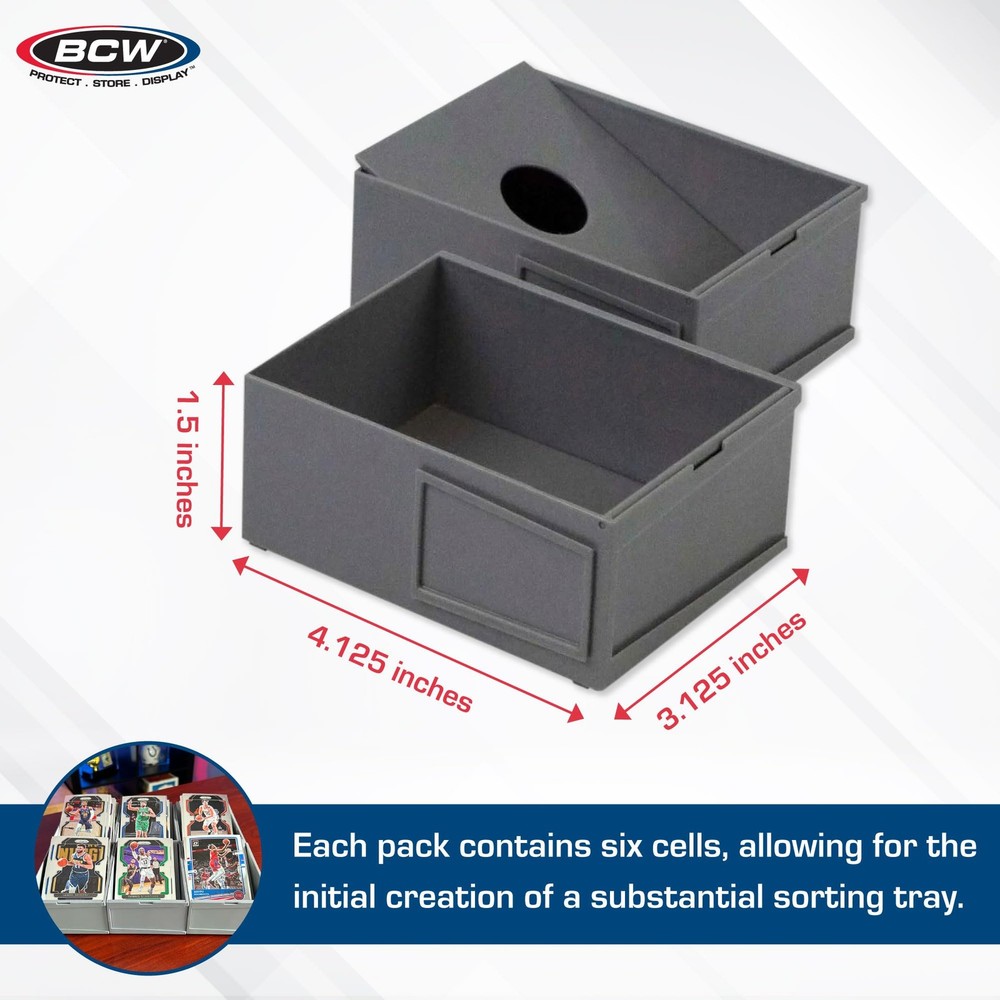 Modular Card Sorting Tray - 2ct | Customizable Display and Storage Grid TCG S...