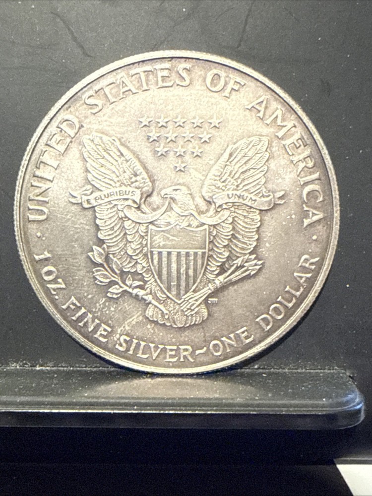 1996 American Silver Eagle BU Purple Toning