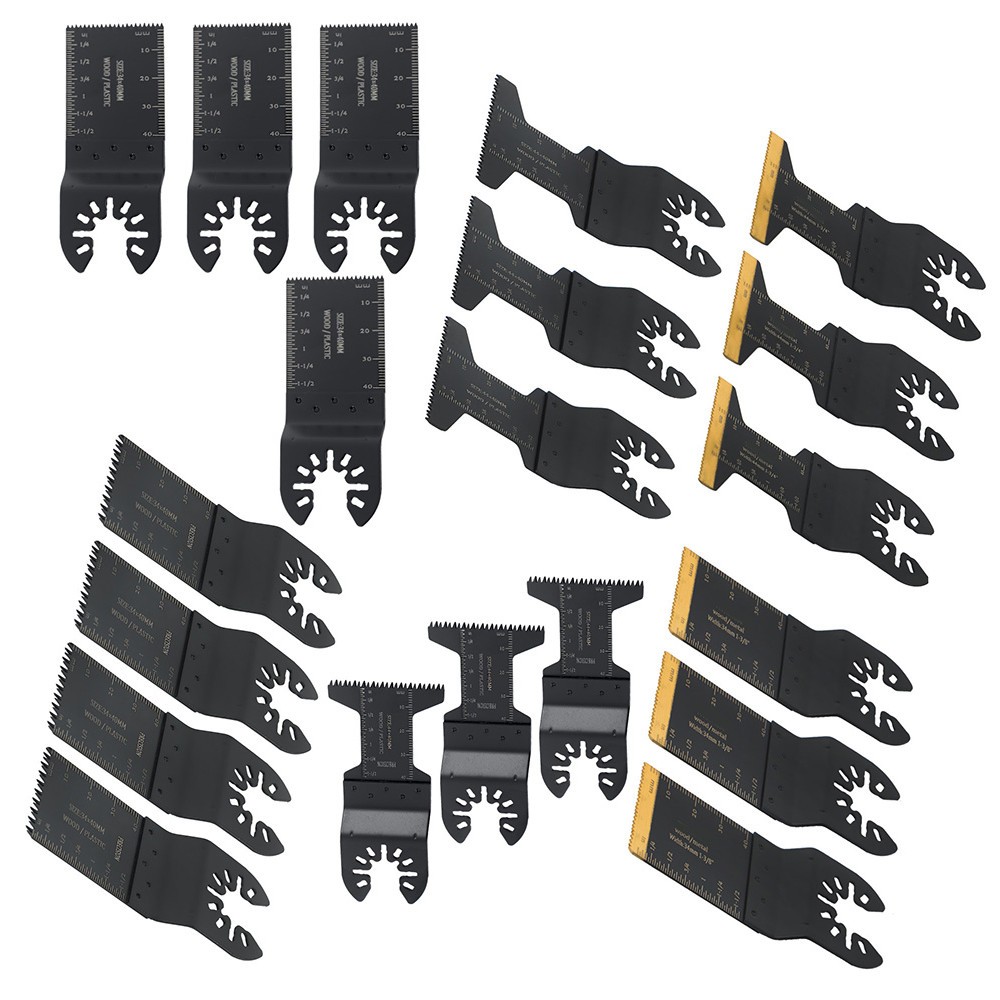 20 pcs 6Type High-Carbon Steel Universal Oscillating Tool Blades Multitool Blade