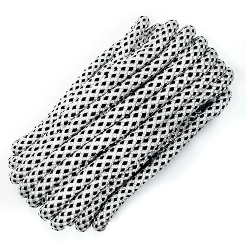 Heavy Duty Polyester Double Braided 1/2in X 35FT White/Black - Without Loop