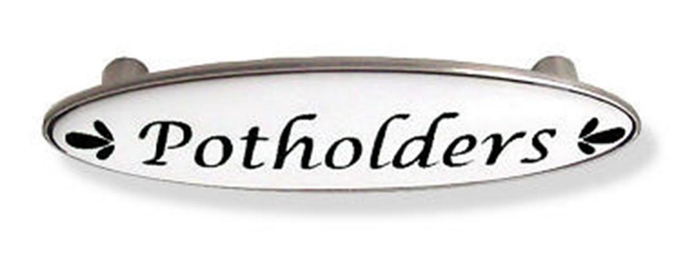 3" Potholders Drawer Pull Satin Nickel