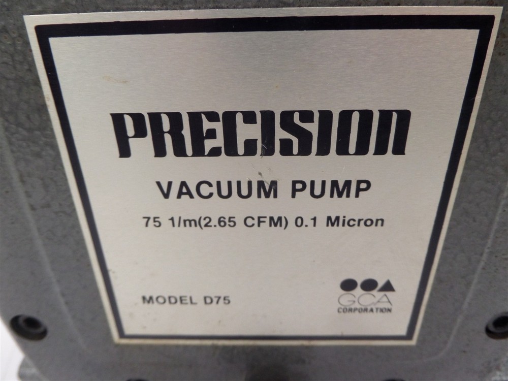 Precision D75 Rotary Vane Vacuum Pump 75 1/m(2.65 CFM) 0.1 Micron