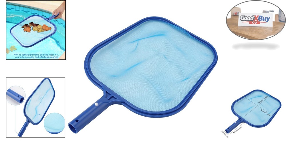 Lightweight Pool Skimmer Net Mesh Frame for Debris Removal - Blue, 12.5cm Han...