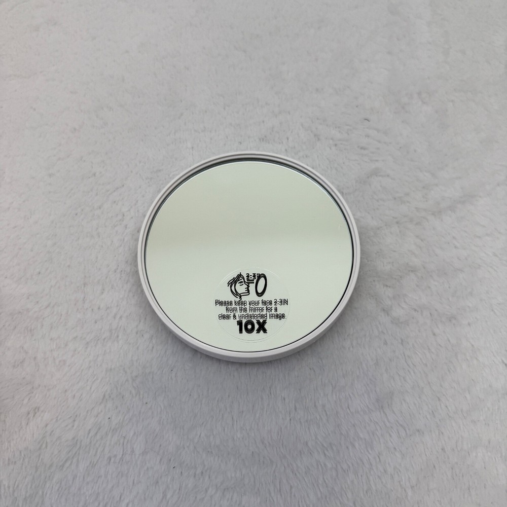 3.5" Round 10x Make-up Mirror w/Suction Cups