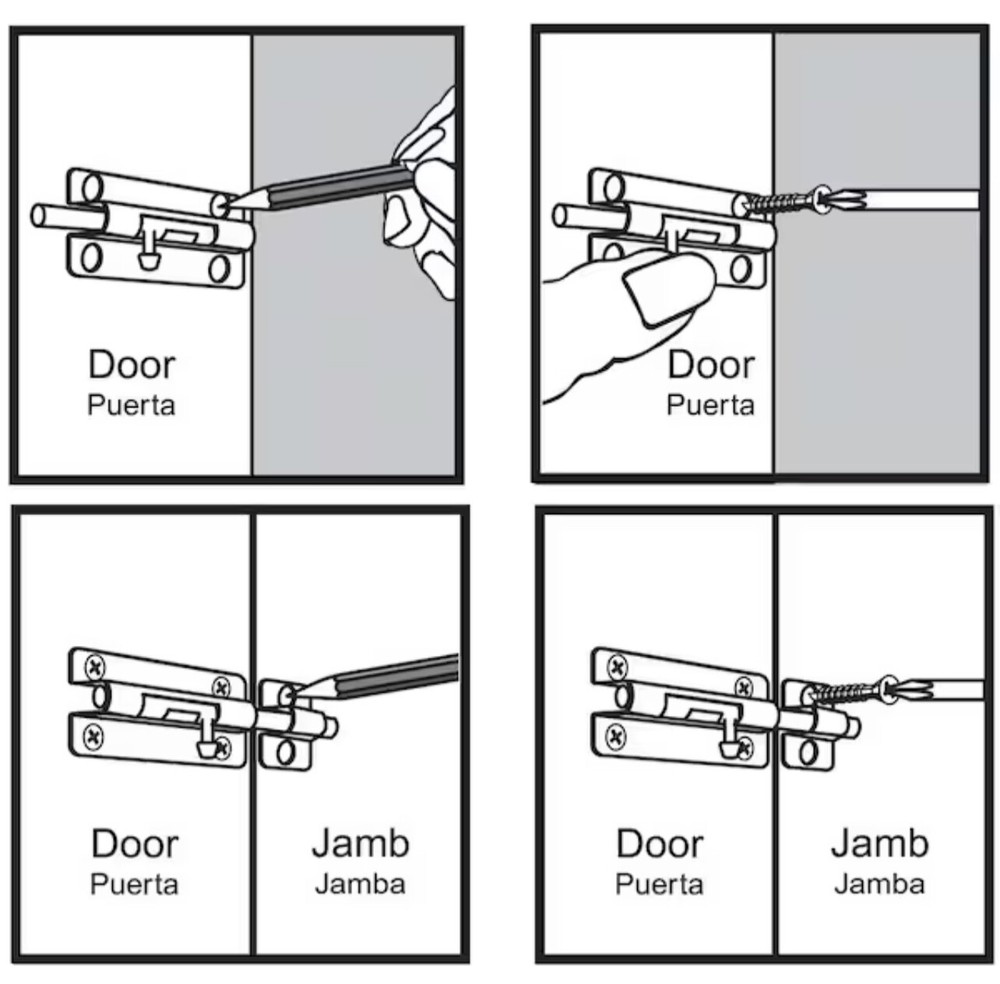 2-1/2in Black Barrel Bolt Gates/Doors/Cabinets