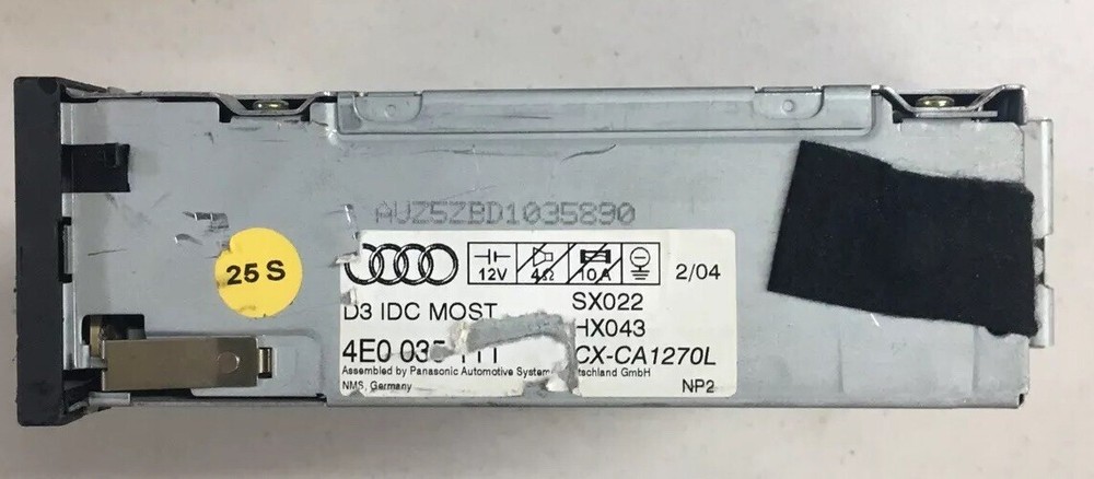 05-09 AUDI A6 OEM 6 DISC CD CHANGER 4E0-035-111A