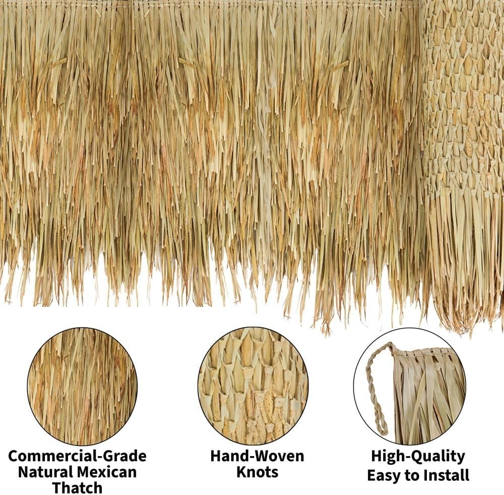 Genuine Mexican Palm Thatch Roofing Roll