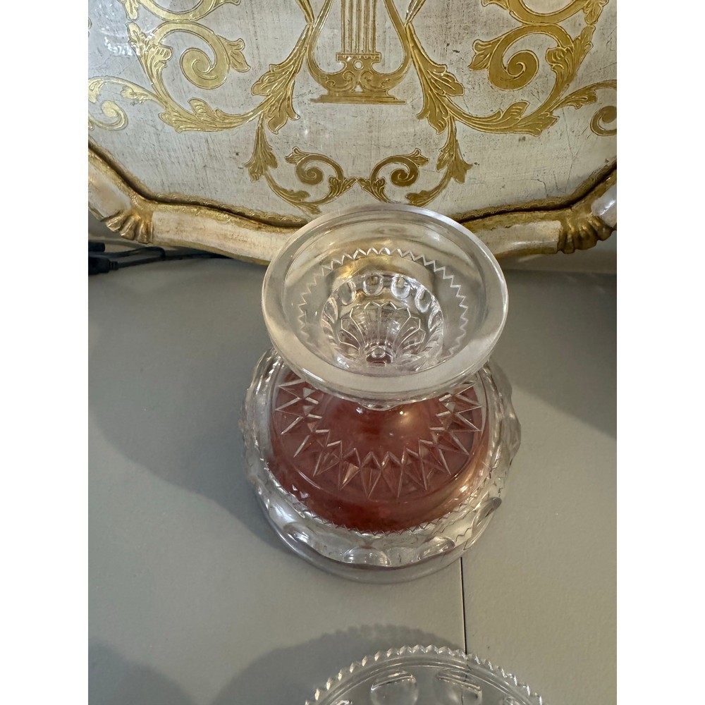 EAPG Kings Crown Lidded Compote in Clear