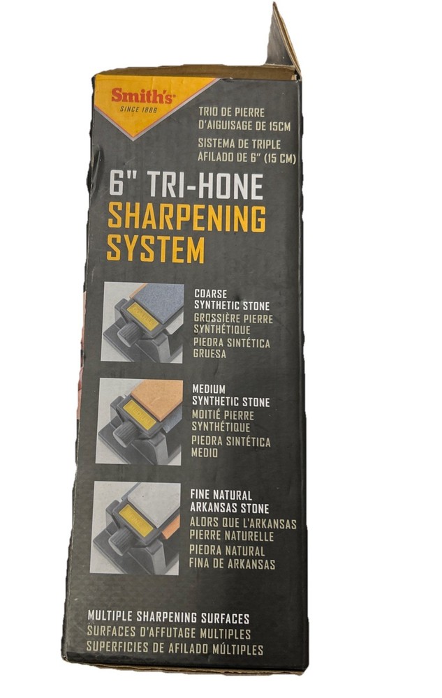 Smith's TRI-6 Arkansas Tri-Hone Sharpening Stones System