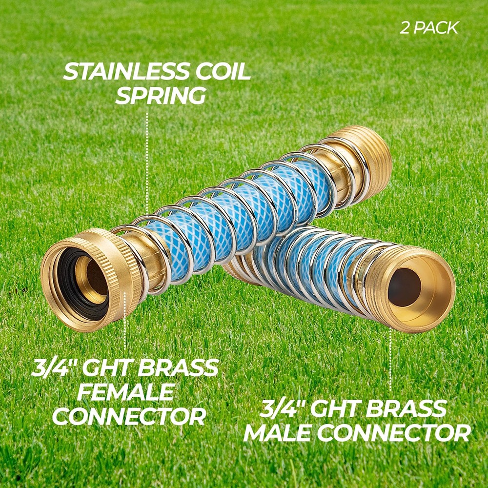 Fevone Garden Hose Extension Adapter, Flexible Protector, 5.7", Blue