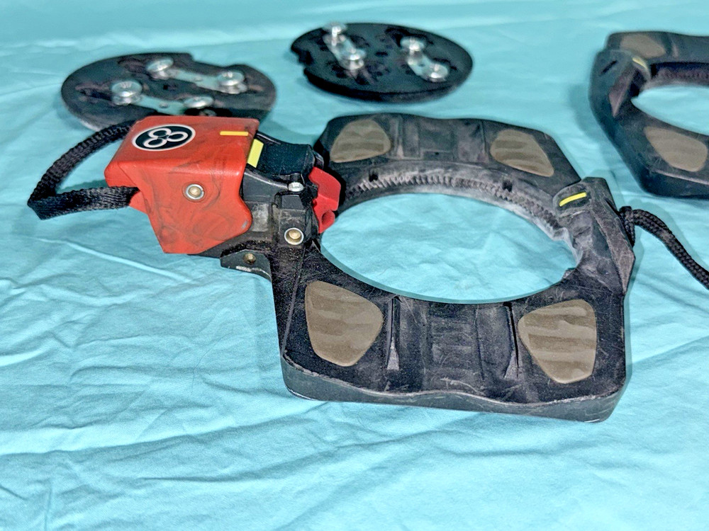 🔥 Vintage FT Step-In Snowboard BINDINGS w/ discs & hardware GERMANY