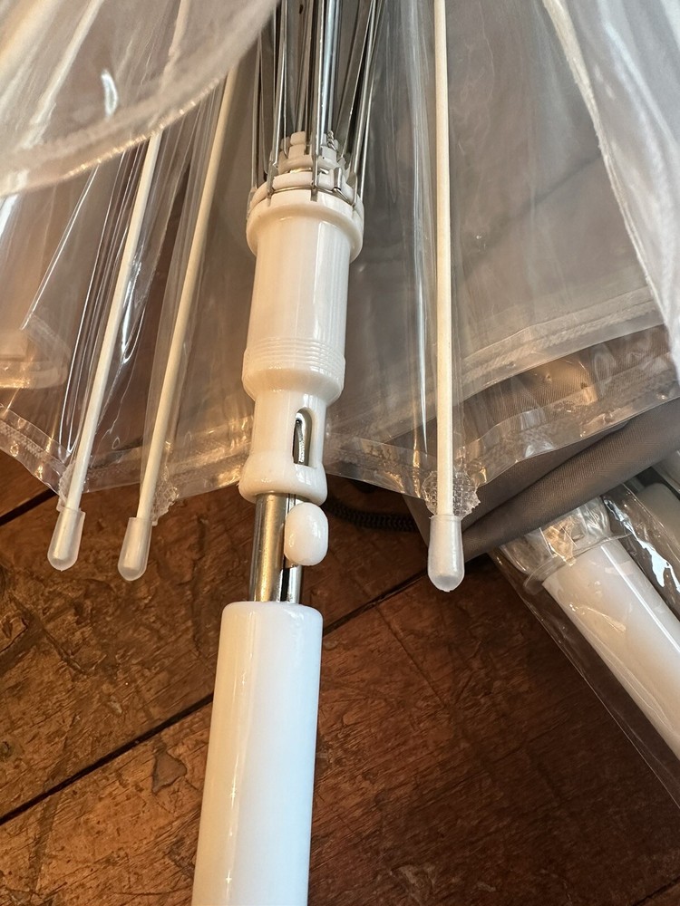 12 Pack Wedding Style Stick Umbrellas Large Canopy Windproof Auto Open J Hook