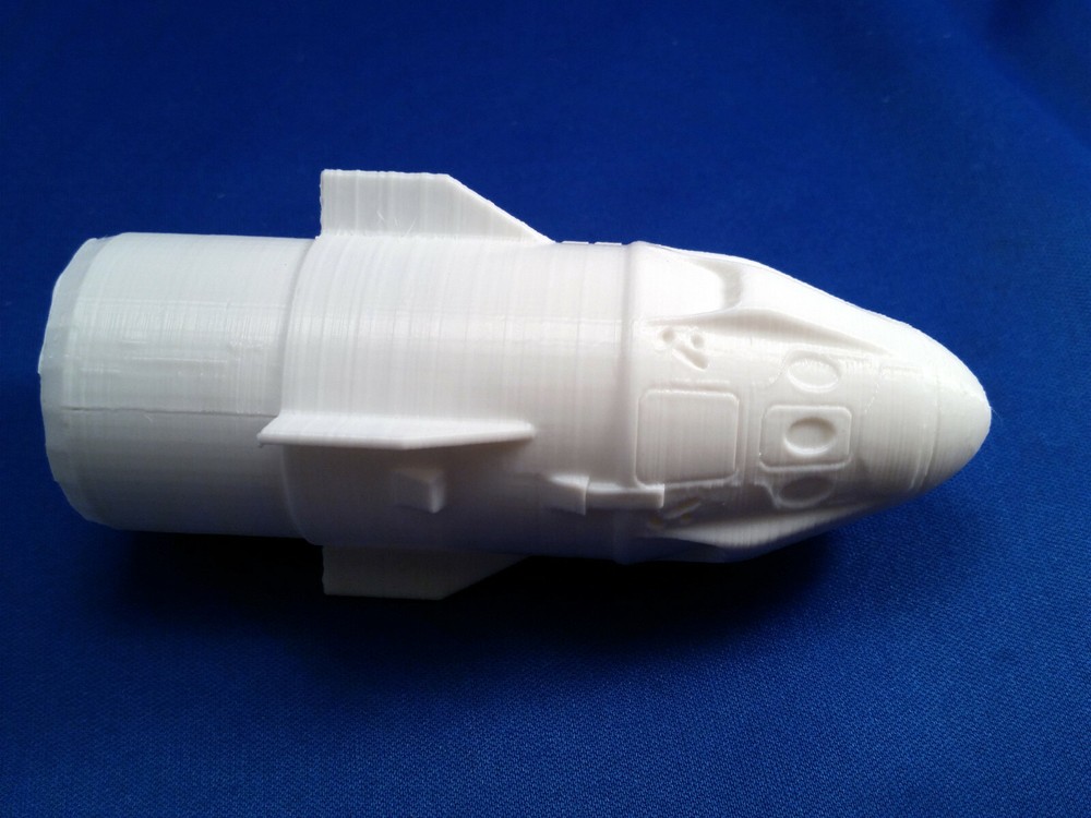 SpaceX Crew Dragon Flying Model Rocket Barebones Kit