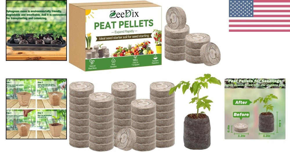 Eco-Friendly 55pcs 30mm Compressed Nursery Soil Seed Starters for Various Plants
