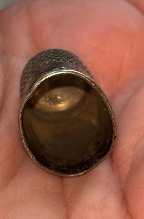 Antique Sterling Silver Size 9 Thimble