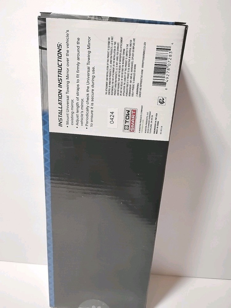 TOW SMART UNIVERSAL EXTRA LARGE TOWING MIRROR-Open Box
