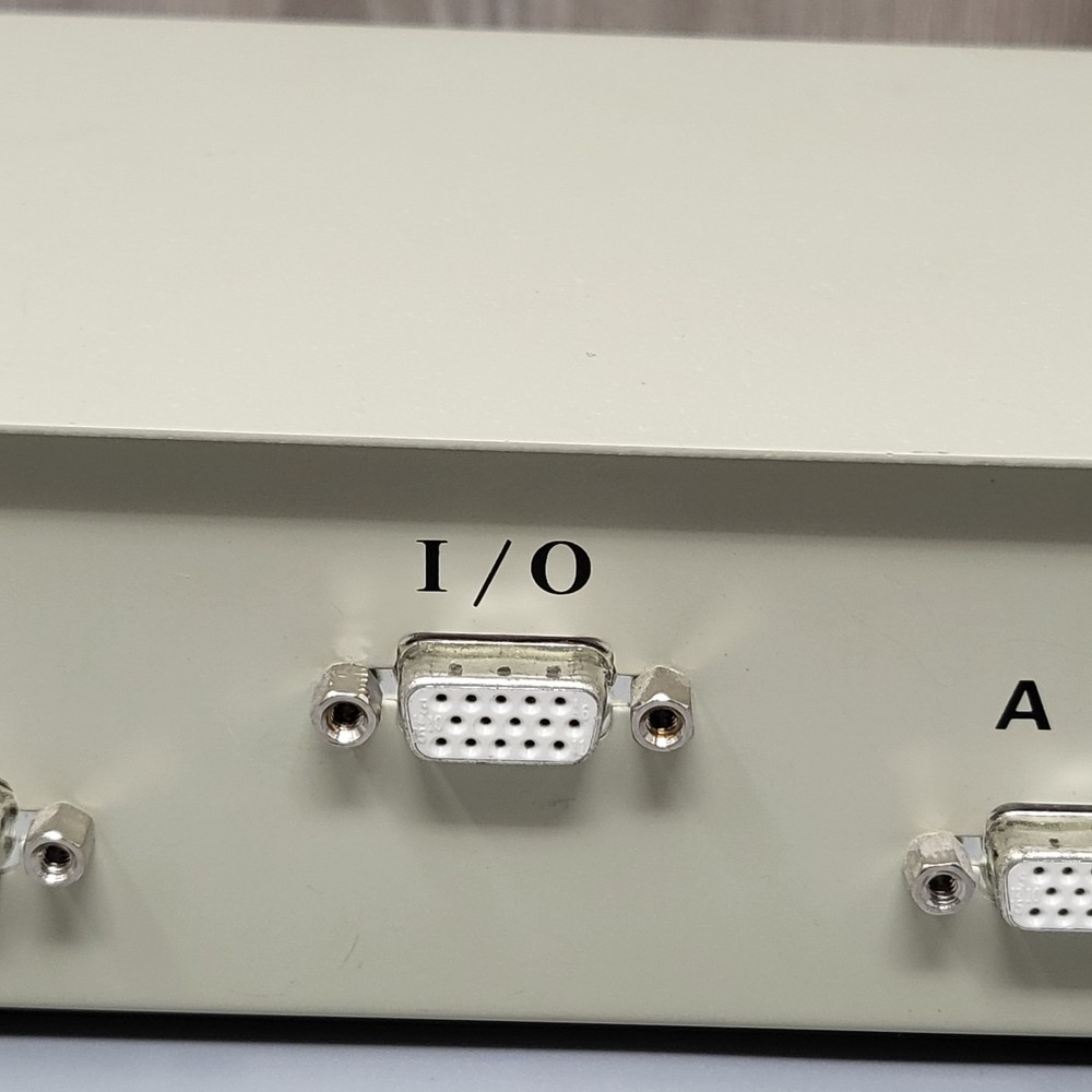 Vintage DB15 Data Switch Box A/B Manual Selector Mac IBM PC Serial Port