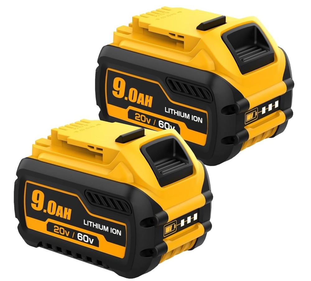 4PC 9Ah 20V/60V MAX Replacement for DEWALT Battery Lithium DCB615 DCB606 Tool