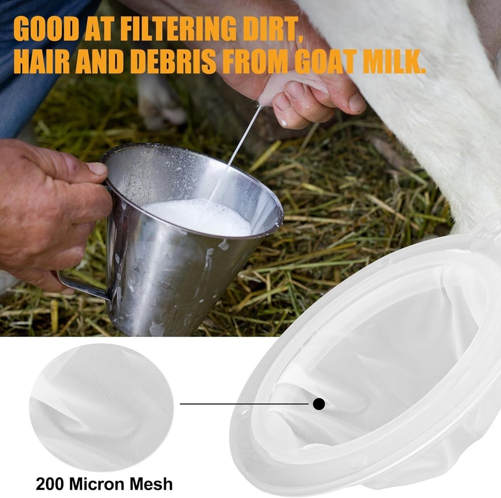 200 Mesh Strainer 5 Inch, 75 Micron Nylon Fine Filter for Cooking & Tea