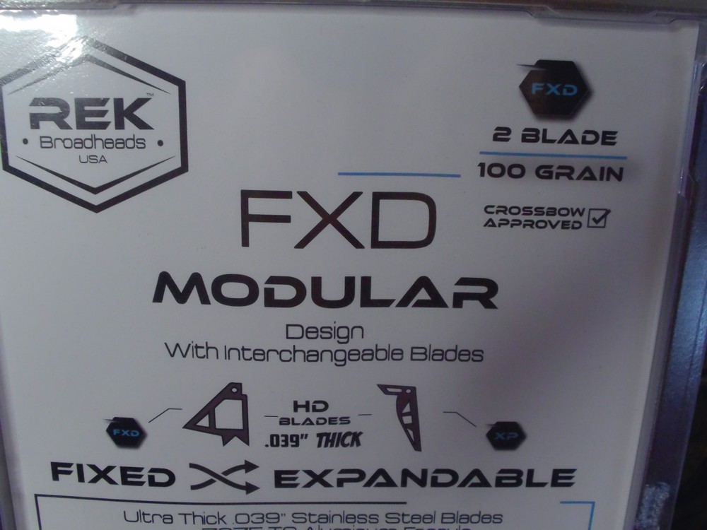 REK FXD 2 Blade Fixed Broadhead 100 Grain 3 Pack CROSSBOW APPROVED