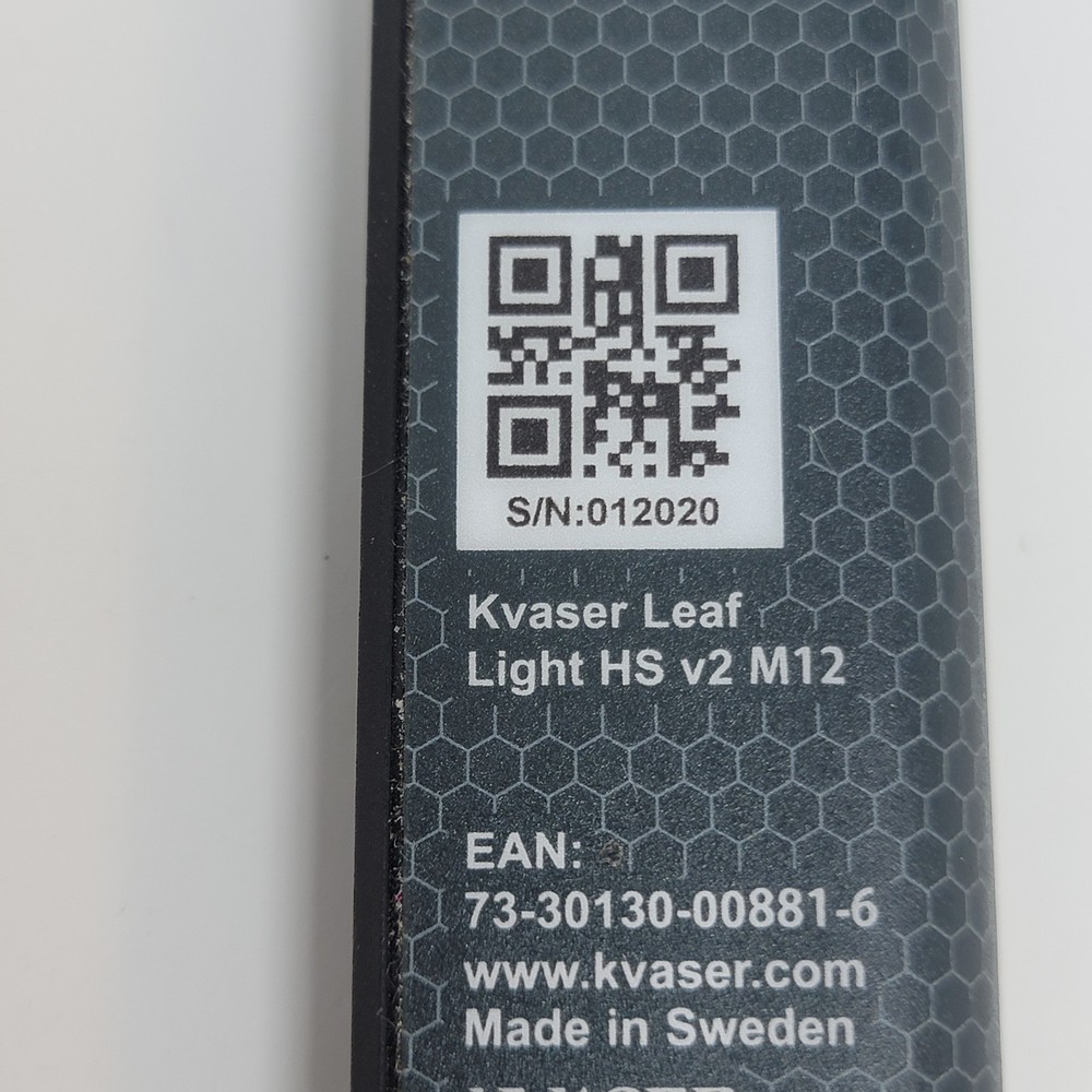 Kvaser Leaf Light HS V2 M12 USB to CAN Bus Interface, Marine Version