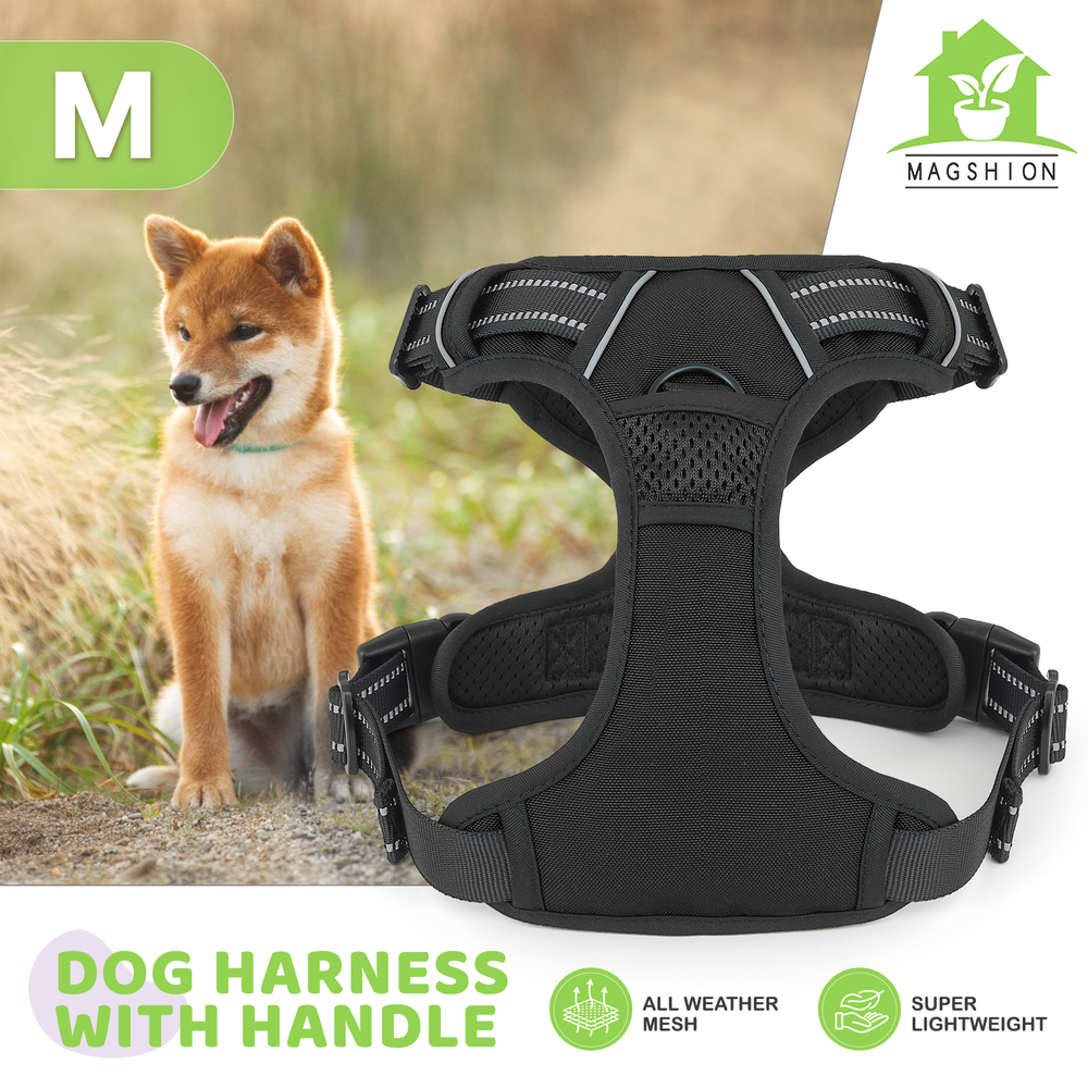 No Pull Adjustable Reflective Dog Pet Harness Puppy Vest w/Handle for Medium Dog