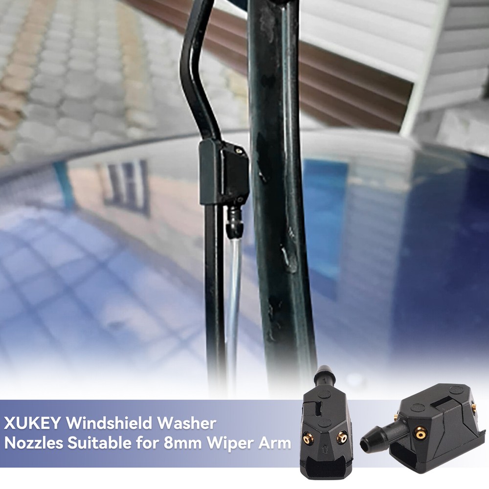 Pair Car Universal Windshield Washer Wiper Sprayer Nozzle Front Window Spray Jet