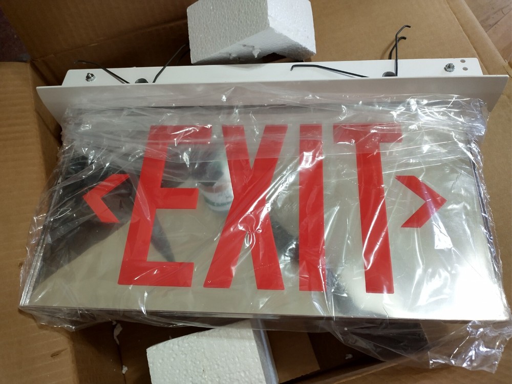 Cooper ES Series LED Edge-Lit Exit Sign  NEW ES62 DOUBLED sided Exit sign
