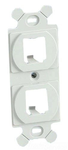 Panduit CF1062BLY 2-Port 2-Module Space Plastic Module Frame, Black