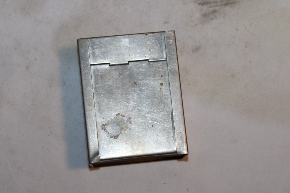 Vintage 1920 Sliding Metal Cigarette Case