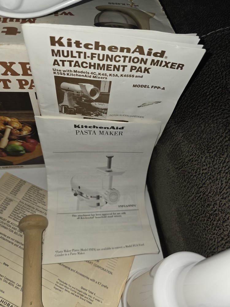 KitchenAid Multi-Function Mixer Attachment Pak FPP-A Slice/Shred Grind Strain
