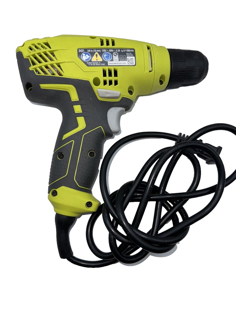 Ryobi Variable Speed 3/8" Compact Drill/Driver D43K Keyless Chuck with Tool Bag