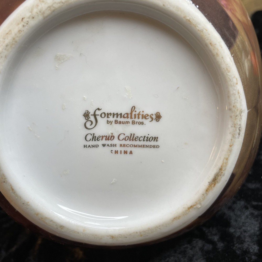 Ceramic Pitcher Formalities by Baum Bros. Cherub Collection