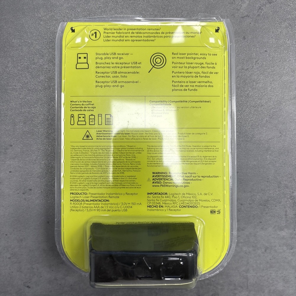 Logitech R400 Laser Presentation Remote - Black