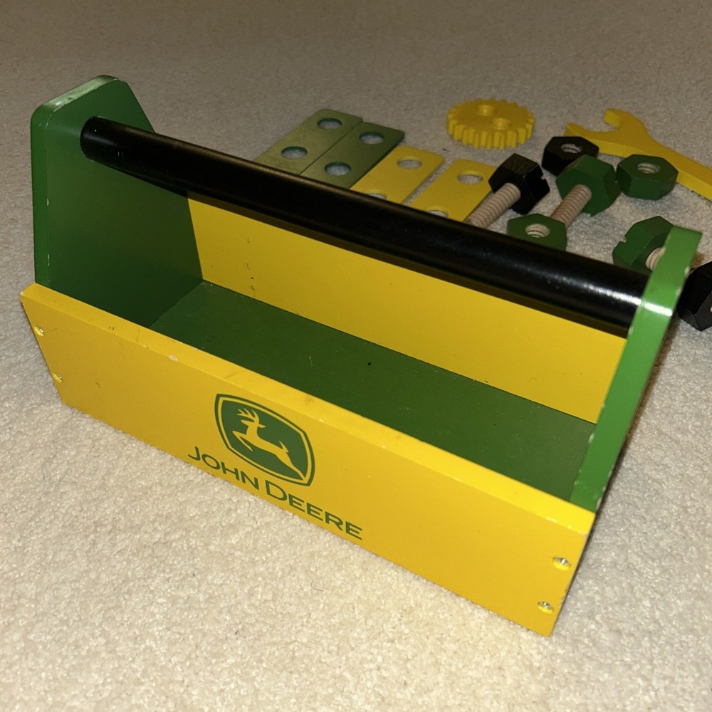 John Deere Kids Wooden Toolbox with Tools