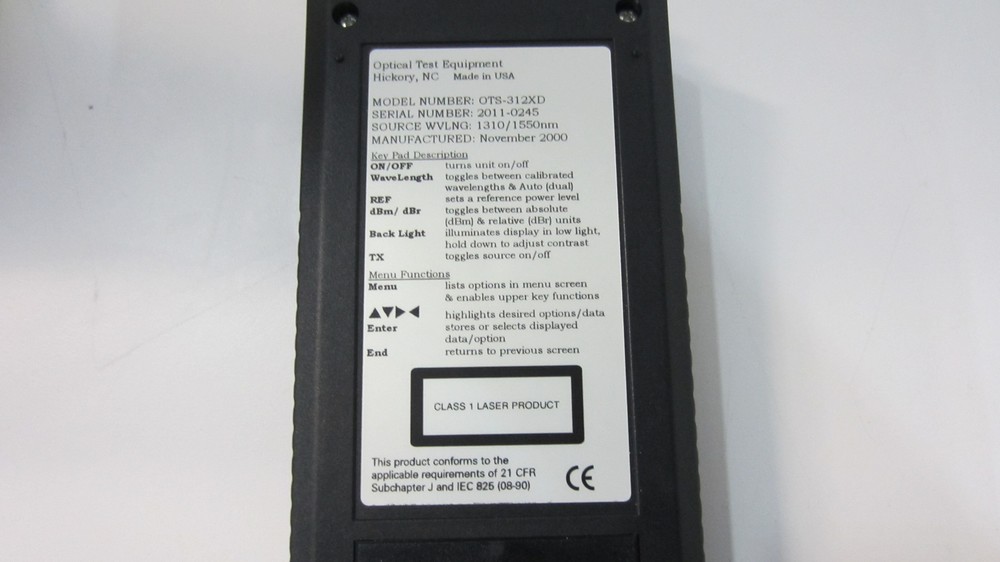 SIECOR OTS-312XD OPTICAL TEST EQUIPMENT