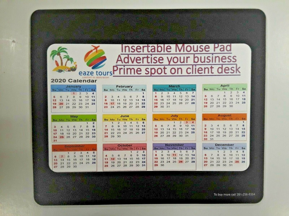 Non-Slip Mouse Pad PC - Insertable for Marketing / Personalization / Advertising