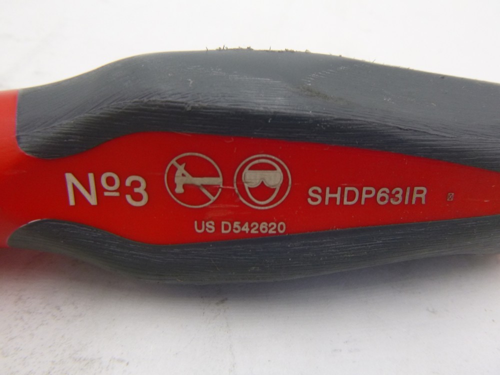 Snap On SHDP63IR Number 3 Phillips Screwdriver Red