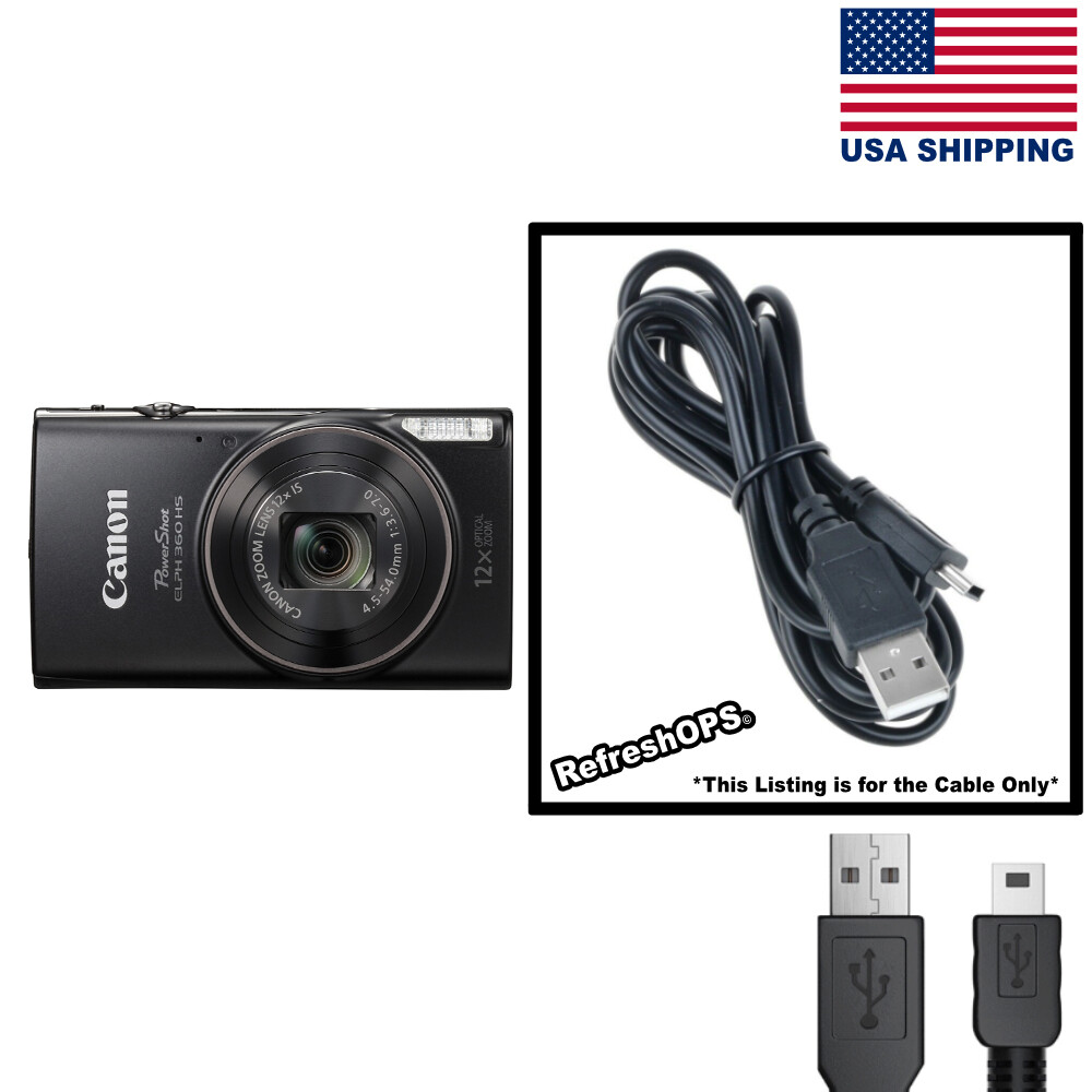 Canon - PowerShot ELPH Digital Camera USB Cable Transfer Cord Replacement