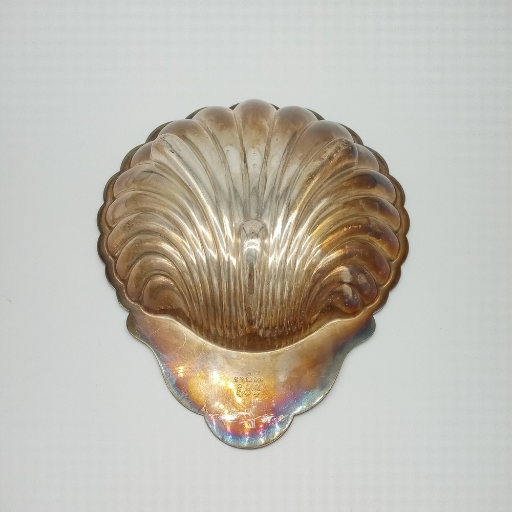 Vintage EBW & S Silverplate Shell Scallop Dish