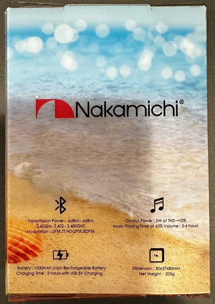 Nakamichi 55W Portable Bluetooth Cube Speaker - BLACK