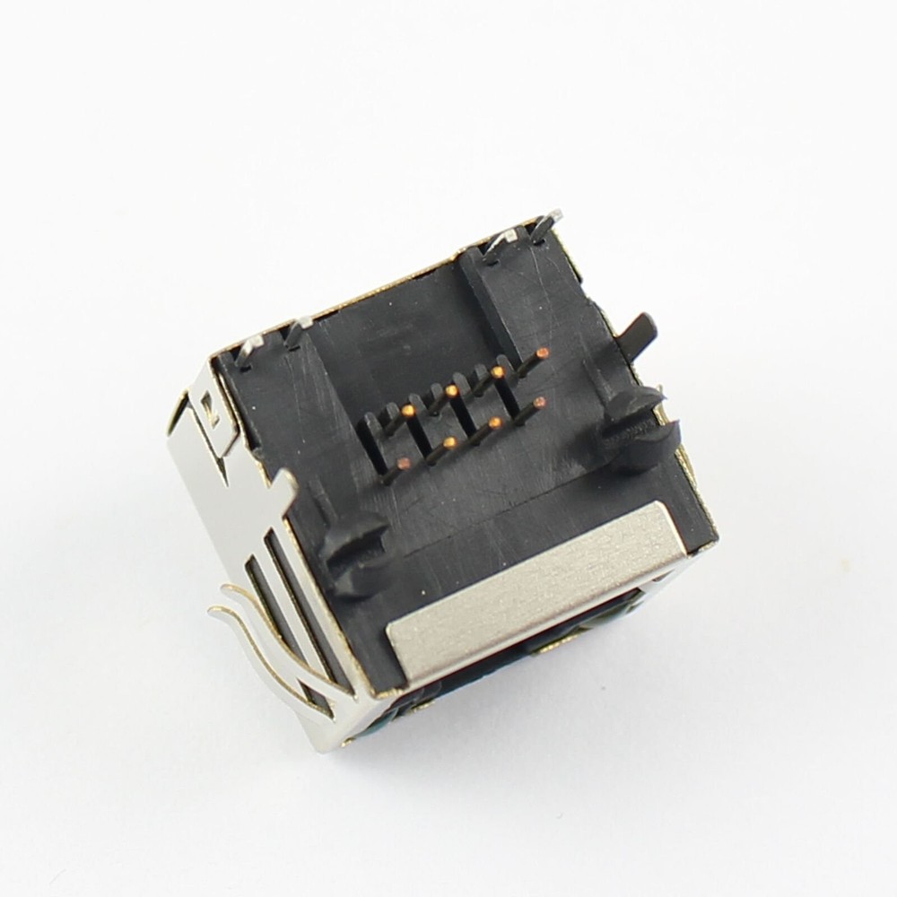 5Pcs RJ45 8P8C 8 Pin Shielded PCB Mount Network Socket Connector With LED