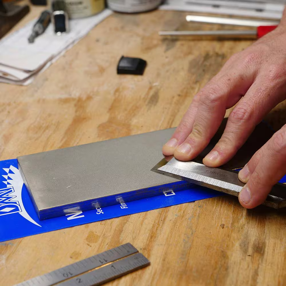 6 In. Dia-Sharp Bench Stone Fine Handheld Sharpener