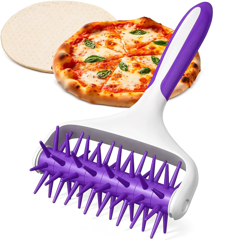 Pizza Dough Docker Roller - Pizza Roller Spikes for Pizza Crust Pastry Roller