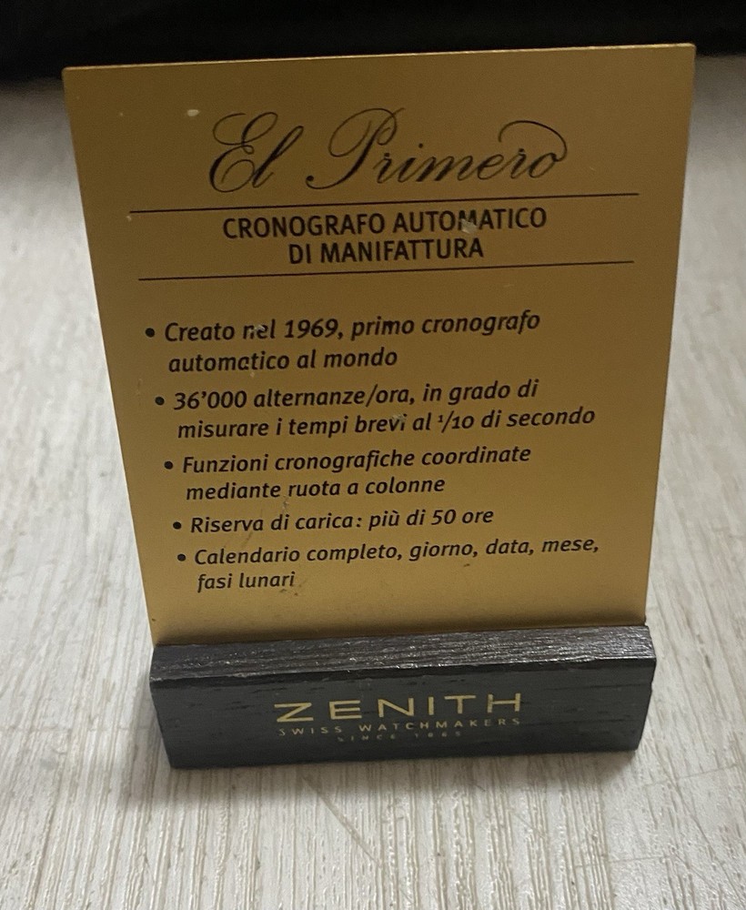 Zenith Vintage Display For El Primero Showcase